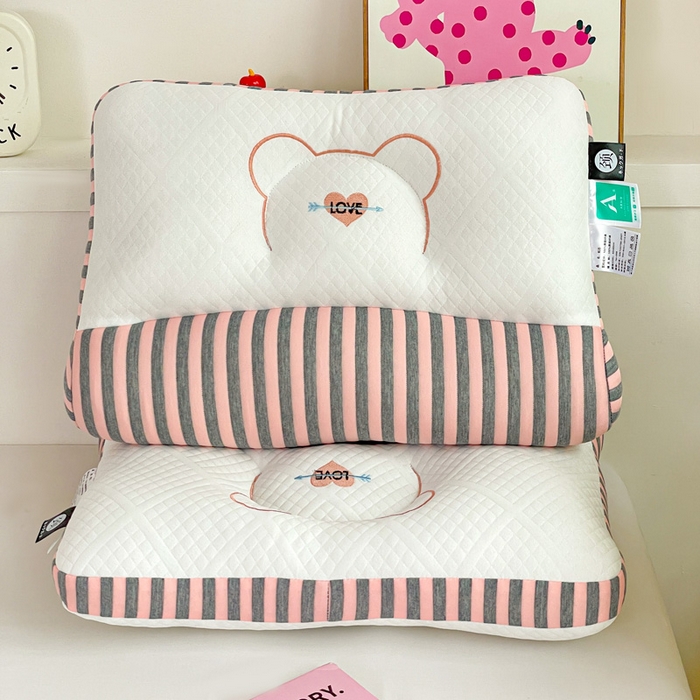 91家纺网 家纺一手货源 找家纺 （总）卓昌枕芯 2025新款学生情侣笑脸猫护颈枕枕头枕芯