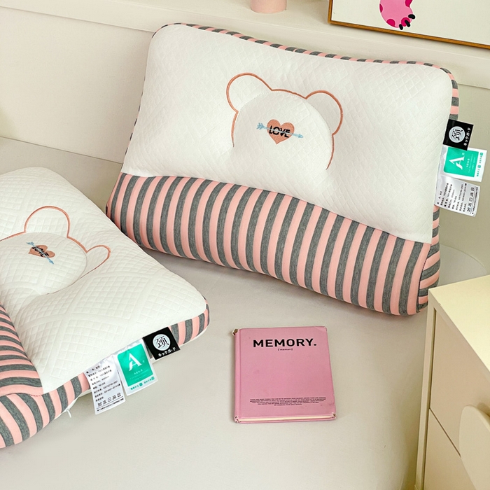 91家纺网 家纺一手货源 找家纺 （总）卓昌枕芯 2025新款学生情侣笑脸猫护颈枕枕头枕芯