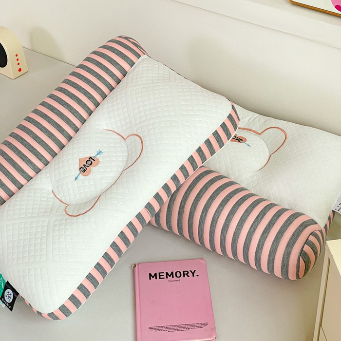 91家纺网 家纺一手货源 找家纺 （总）卓昌枕芯 2025新款学生情侣笑脸猫护颈枕枕头枕芯