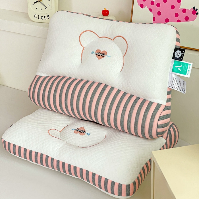 91家纺网 家纺一手货源 找家纺 （总）卓昌枕芯 2025新款学生情侣笑脸猫护颈枕枕头枕芯