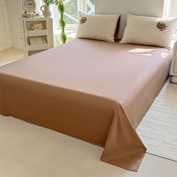 91家纺网 家纺一手货源 找家纺 慕希家纺 2025新款40S全棉纯棉卡通毛巾绣四件套 曲奇乐园