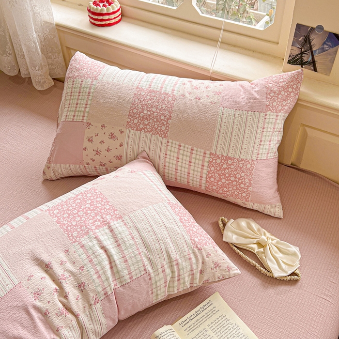 91家纺网 家纺一手货源 找家纺 一比一家纺 2025新款云感皱皱纱简单款夏被夏凉被空调被四件套 百福粉