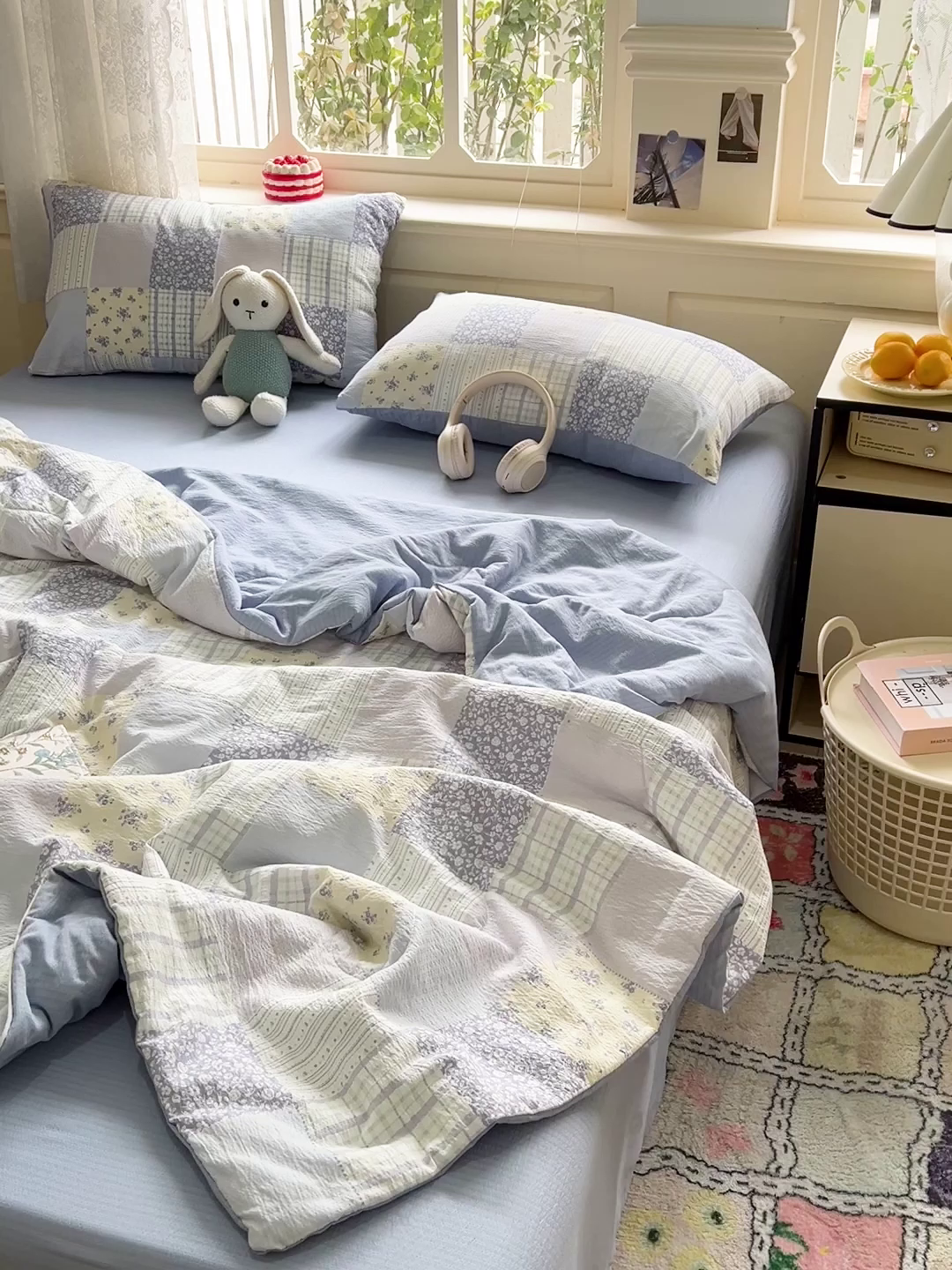 91家纺网 家纺一手货源 找家纺 一比一家纺 2025新款云感皱皱纱简单款夏被夏凉被空调被四件套 百福兰