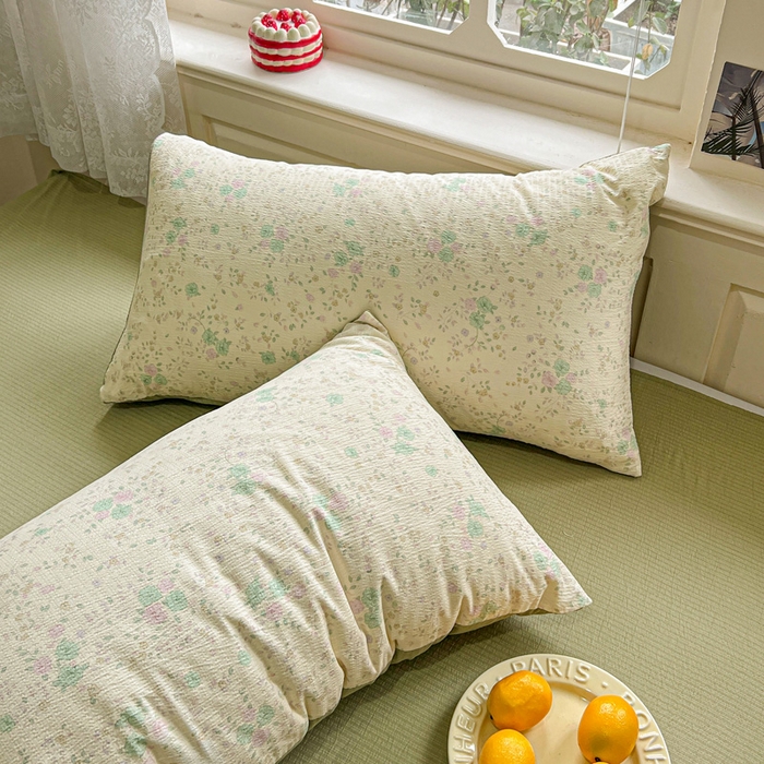 91家纺网 家纺一手货源 找家纺 一比一家纺 2025新款云感皱皱纱简单款夏被夏凉被空调被四件套 薄荷微凉