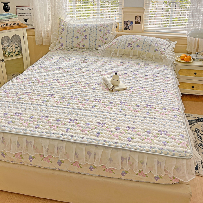 91家纺网 家纺一手货源 找家纺 艾橙家纺 2025新款雪纺花边加棉床笠款单品四件套-单枕套 半旧时光