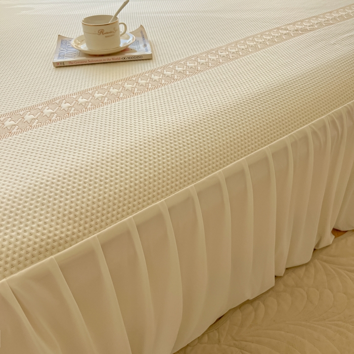 91家纺网 家纺一手货源 找家纺 繁花家居 2025新款冰岛赋能凉席席子凉席三件套-蝴蝶公主 蝴蝶公主-米