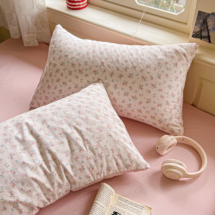 91家纺网 家纺一手货源 找家纺 一比一家纺 2025新款云感皱皱纱简单款夏被夏凉被空调被四件套 花期