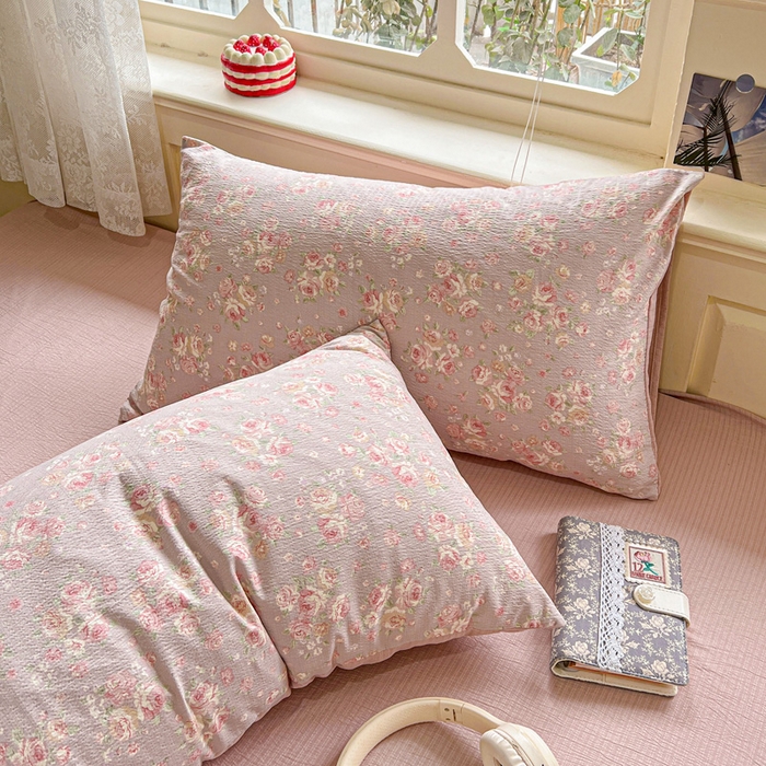 91家纺网 家纺一手货源 找家纺 一比一家纺 2025新款云感皱皱纱简单款夏被夏凉被空调被四件套 露丝