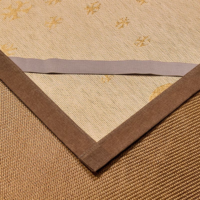 91家纺网 家纺一手货源 找家纺 绒艺席业 2025新款抗菌刺绣凉感冰藤席 腊肠狗-优雅金