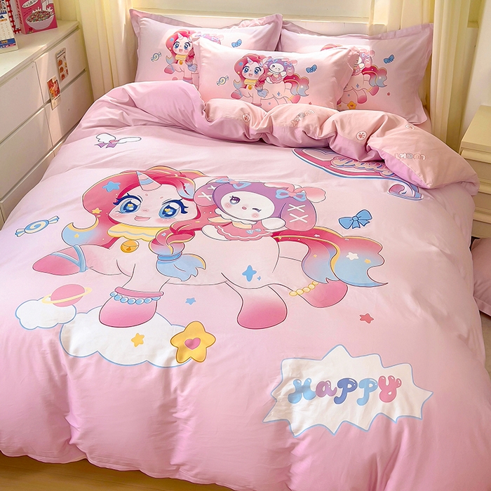 91家纺网 家纺一手货源 找家纺 （总）浩诚 2025新款原创IP奈奈米全棉四件套-有作品登记证书