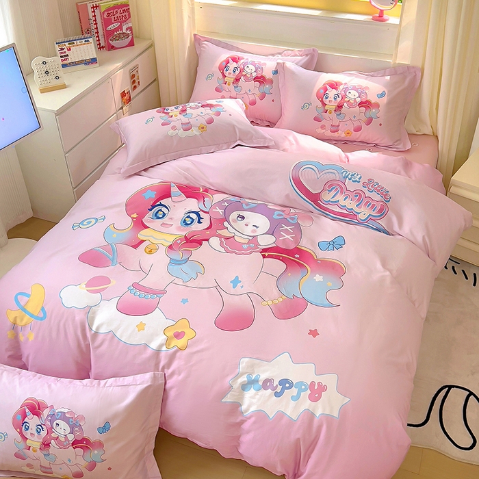 91家纺网 家纺一手货源 找家纺 （总）浩诚 2025新款原创IP奈奈米全棉四件套-有作品登记证书