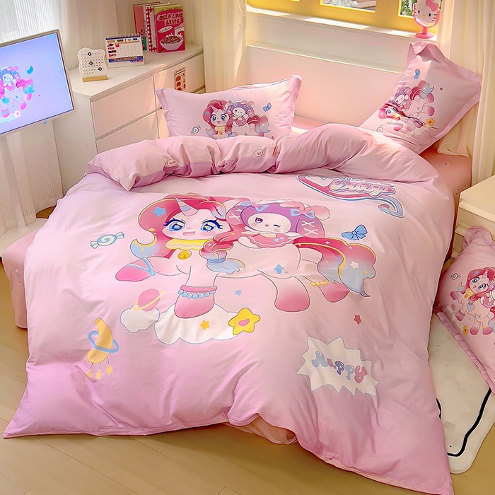 91家纺网 家纺一手货源 找家纺 （总）浩诚 2025新款原创IP奈奈米全棉四件套-有作品登记证书