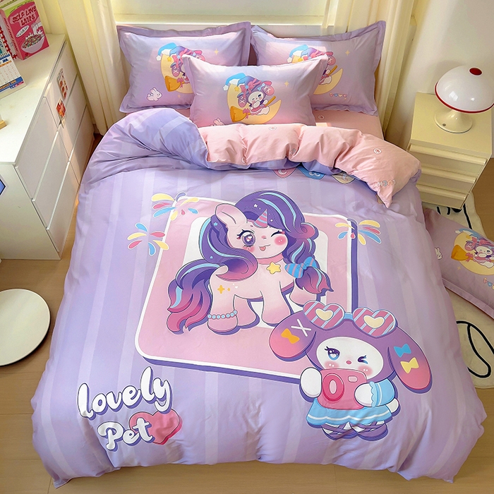 浩诚 2025新款原创IP奈奈米全棉四件套-有作品登记证书 条纹宝莉