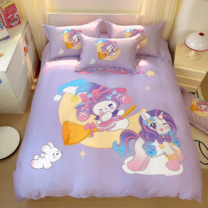 91家纺网 家纺一手货源 找家纺 浩诚 2025新款原创IP奈奈米全棉四件套-有作品登记证书 月亮宝贝