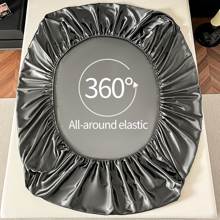 91家纺网 家纺一手货源 找家纺  2025外贸跨境电商亚马逊速卖通色丁单床笠三件套欧美尺寸多多跨境平台TEMU希音虾皮笠高30cm 色丁-深灰