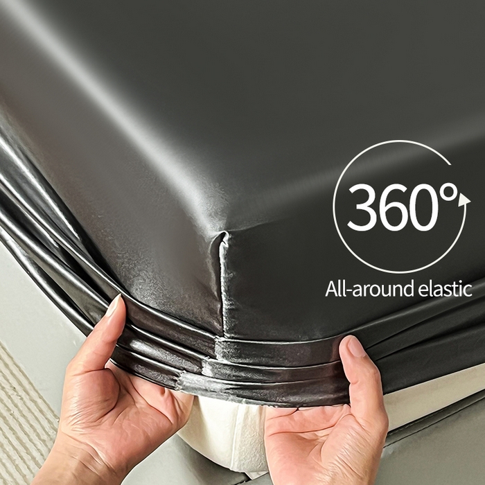 91家纺网 家纺一手货源 找家纺  2025外贸跨境电商亚马逊速卖通色丁单床笠三件套欧美尺寸多多跨境平台TEMU希音虾皮笠高30cm 色丁-深灰