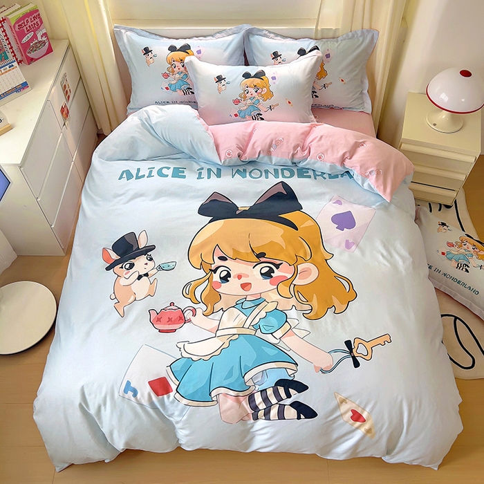 91家纺网 家纺一手货源 找家纺 （总）浩诚 2025新款原创设计女孩全棉四件套