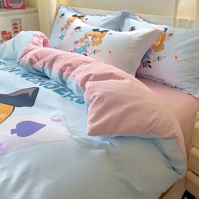 91家纺网 家纺一手货源 找家纺 浩诚 2025新款原创设计女孩全棉四件套 公主日记