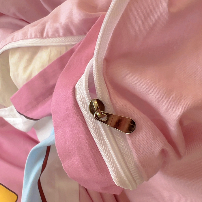 91家纺网 家纺一手货源 找家纺 浩诚 2025新款原创设计女孩全棉四件套 甜心女孩