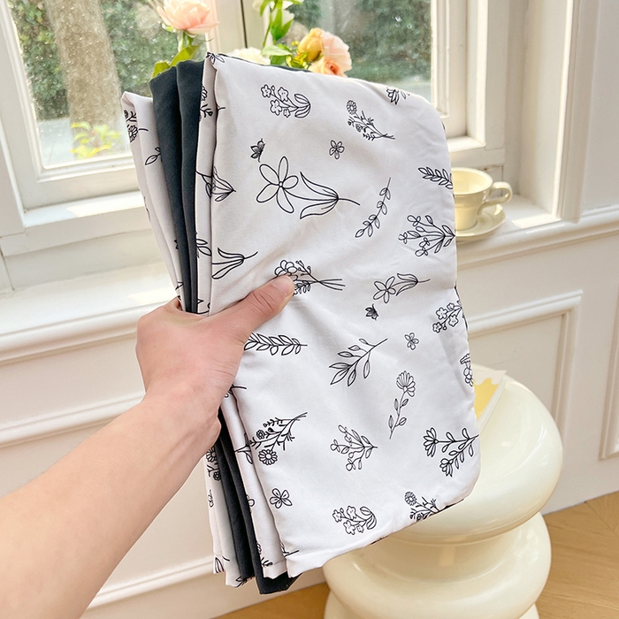 91家纺网 家纺一手货源 找家纺 思诺羽床笠 2025春夏新款小清新105克高克重水洗棉印花四件套 月影繁花