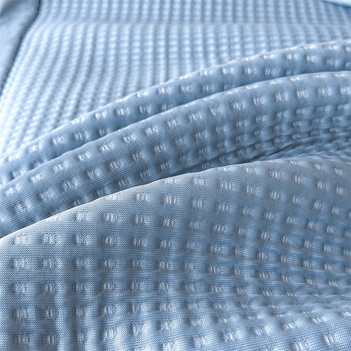 91家纺网 家纺一手货源 找家纺 笙意家纺 2025新款A类PE华夫格豆豆凉感软席-雅克系列 雅克-冰川绿