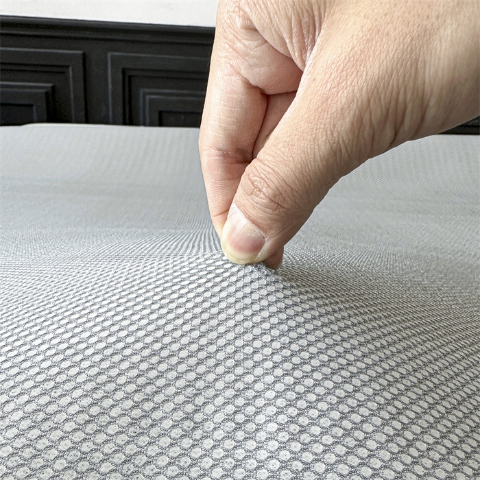 91家纺网 家纺一手货源 找家纺 笙意家纺 2025新款A类PE华夫格豆豆凉感软席-雅克系列 雅克-淡雅灰