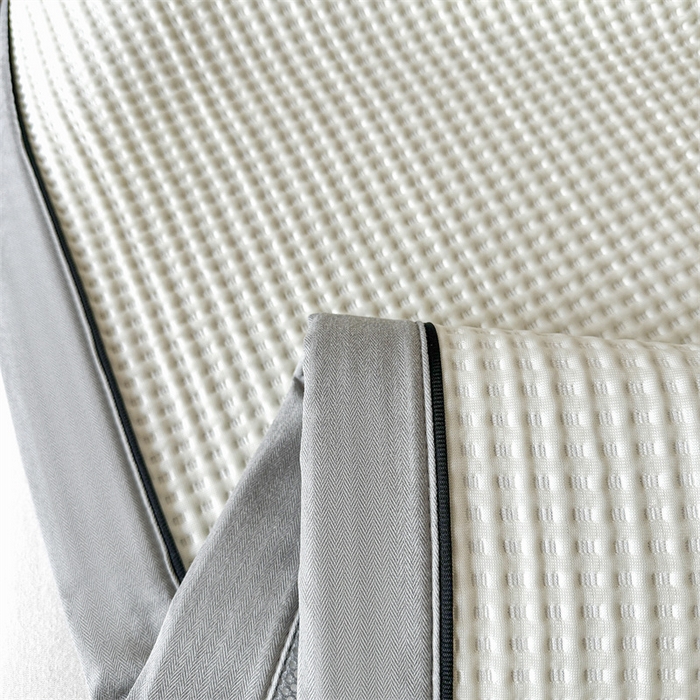 91家纺网 家纺一手货源 找家纺 笙意家纺 2025新款A类PE华夫格豆豆凉感软席-雅克系列 雅克-柔光白