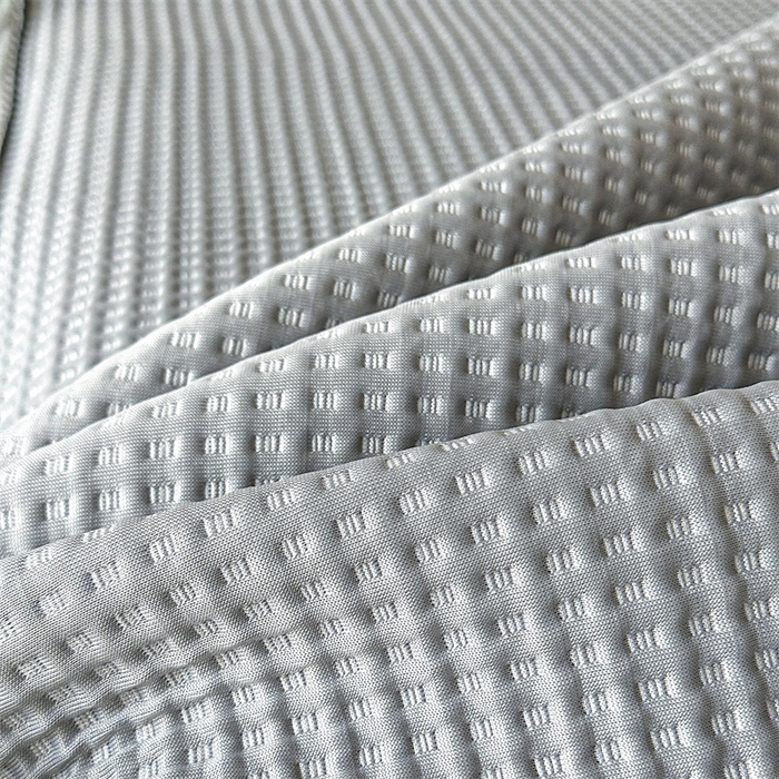 91家纺网 家纺一手货源 找家纺 笙意家纺 2025新款A类PE华夫格豆豆凉感软席-雅克系列 雅克-淡雅灰