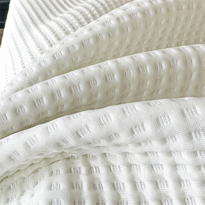 91家纺网 家纺一手货源 找家纺 笙意家纺 2025新款A类PE华夫格豆豆凉感软席-雅克系列 雅克-柔光白