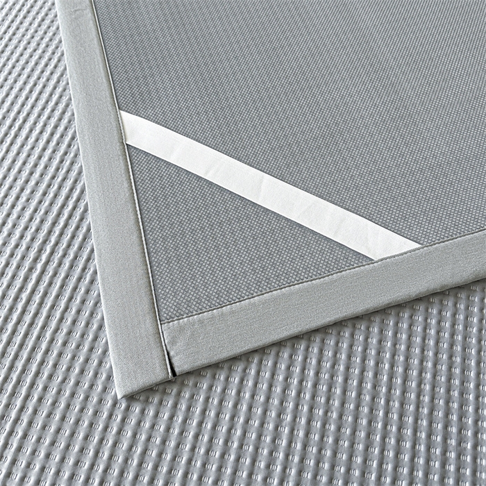 91家纺网 家纺一手货源 找家纺 笙意家纺 2025新款A类PE华夫格豆豆凉感软席-雅克系列 雅克-淡雅灰