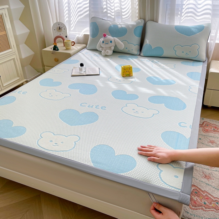 91家纺网 家纺一手货源 找家纺 （总）爱思凯家纺 2025新款豆豆席-灵萌系列-床席款