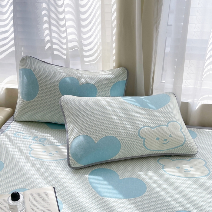 91家纺网 家纺一手货源 找家纺 （总）爱思凯家纺 2025新款豆豆席-灵萌系列-床席款