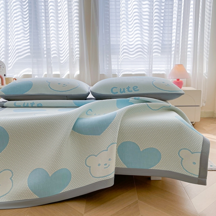 91家纺网 家纺一手货源 找家纺 （总）爱思凯家纺 2025新款豆豆席-灵萌系列-床席款