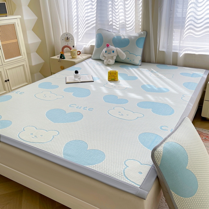 91家纺网 家纺一手货源 找家纺 （总）爱思凯家纺 2025新款豆豆席-灵萌系列-床席款