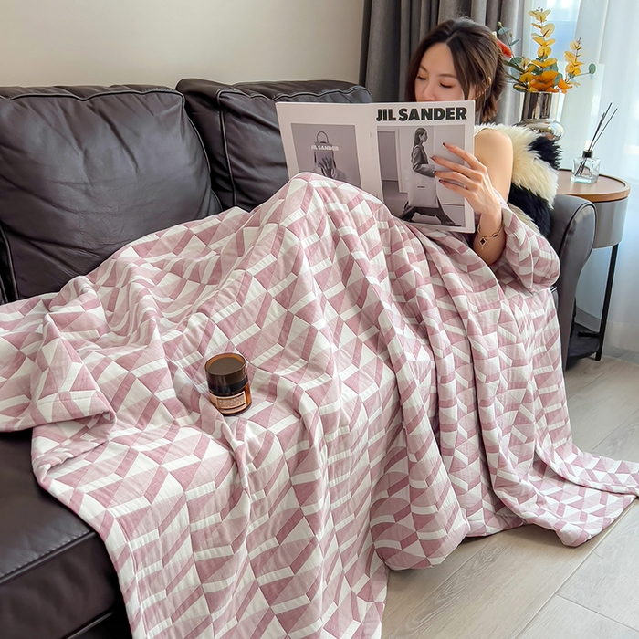 91家纺网 家纺一手货源 找家纺 （总）世纪绒品 2025新款A类全棉纯棉三层纱多功能毛巾被盖毯床单夏被夏凉被空调被