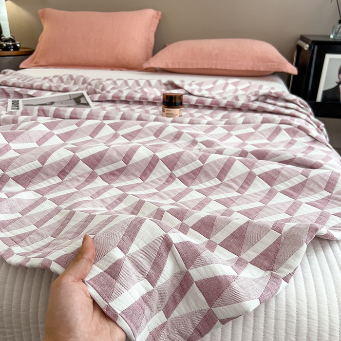 91家纺网 家纺一手货源 找家纺 （总）世纪绒品 2025新款A类全棉纯棉三层纱多功能毛巾被盖毯床单夏被夏凉被空调被