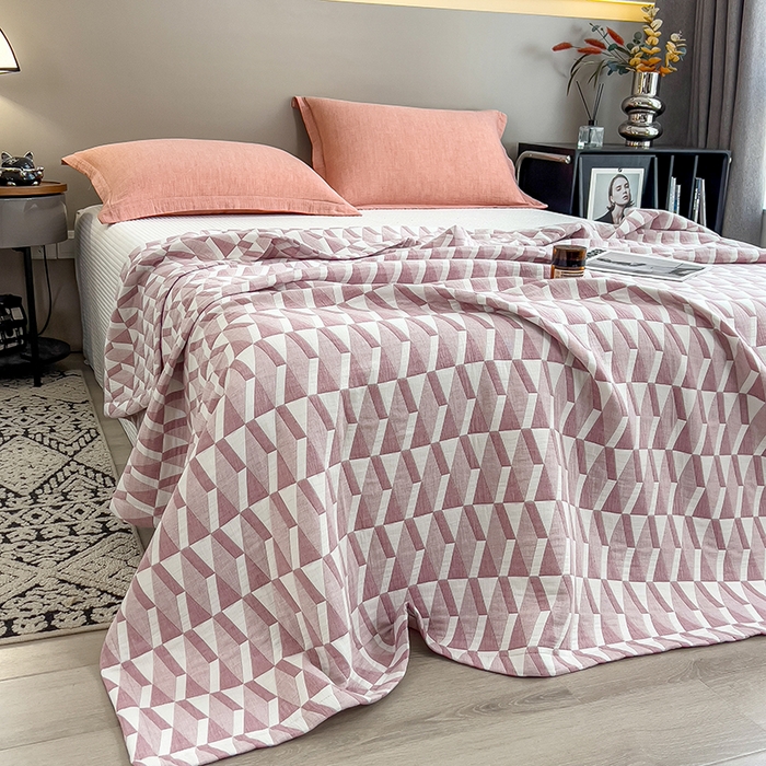 91家纺网 家纺一手货源 找家纺 （总）世纪绒品 2025新款A类全棉纯棉三层纱多功能毛巾被盖毯床单夏被夏凉被空调被