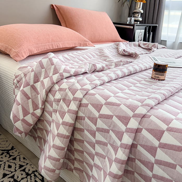 91家纺网 家纺一手货源 找家纺 （总）世纪绒品 2025新款A类全棉纯棉三层纱多功能毛巾被盖毯床单夏被夏凉被空调被