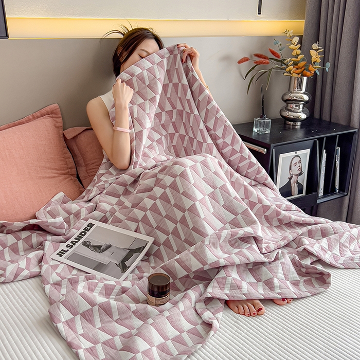 91家纺网 家纺一手货源 找家纺 （总）世纪绒品 2025新款A类全棉纯棉三层纱多功能毛巾被盖毯床单夏被夏凉被空调被