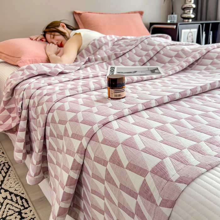 91家纺网 家纺一手货源 找家纺 （总）世纪绒品 2025新款A类全棉纯棉三层纱多功能毛巾被盖毯床单夏被夏凉被空调被