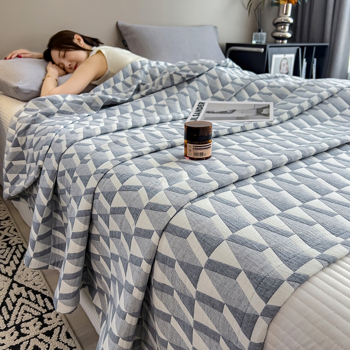 91家纺网 家纺一手货源 找家纺 （总）世纪绒品 2025新款A类全棉纯棉三层纱多功能毛巾被盖毯床单夏被夏凉被空调被