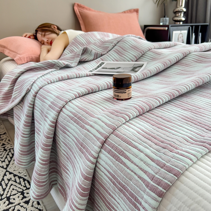 91家纺网 家纺一手货源 找家纺 （总）世纪绒品 2025新款A类全棉纯棉三层纱多功能毛巾被盖毯床单夏被夏凉被空调被