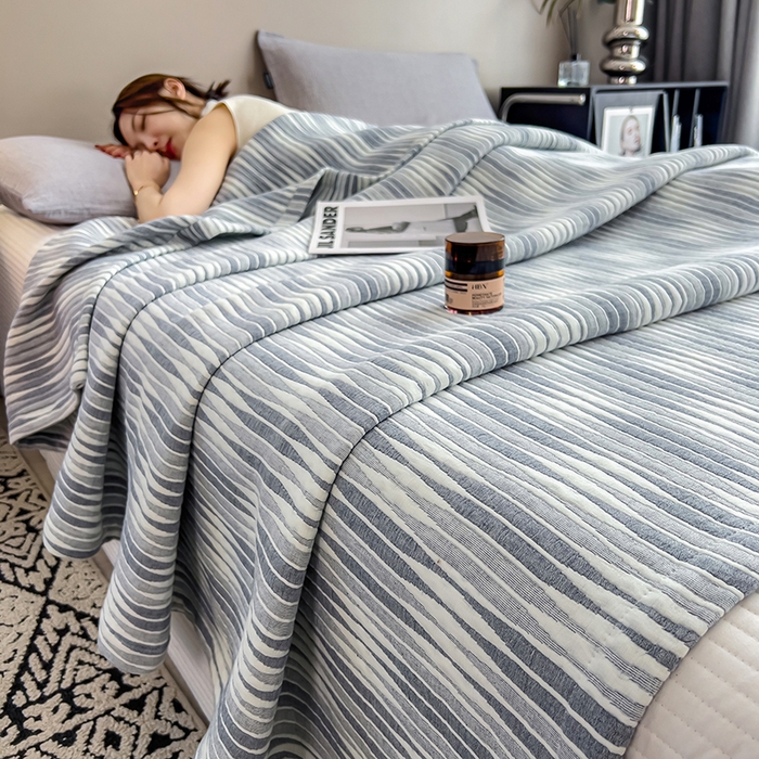 91家纺网 家纺一手货源 找家纺 （总）世纪绒品 2025新款A类全棉纯棉三层纱多功能毛巾被盖毯床单夏被夏凉被空调被