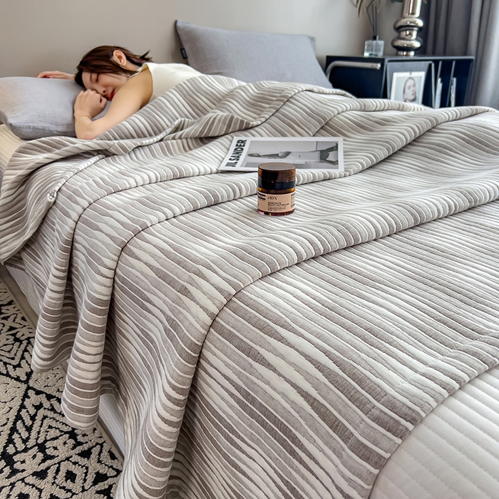 91家纺网 家纺一手货源 找家纺 （总）世纪绒品 2025新款A类全棉纯棉三层纱多功能毛巾被盖毯床单夏被夏凉被空调被