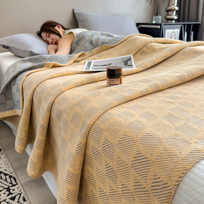 91家纺网 家纺一手货源 找家纺 （总）世纪绒品 2025新款A类全棉纯棉三层纱多功能毛巾被盖毯床单夏被夏凉被空调被