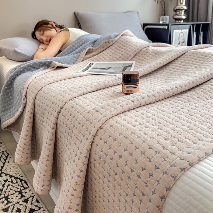 91家纺网 家纺一手货源 找家纺 （总）世纪绒品 2025新款A类全棉纯棉三层纱多功能毛巾被盖毯床单夏被夏凉被空调被