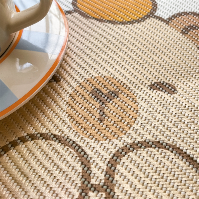 91家纺网 家纺一手货源 找家纺 美澳家纺 2025新款数码印花冰藤席凉席三件套床笠款凉席三件套 咕噜小熊