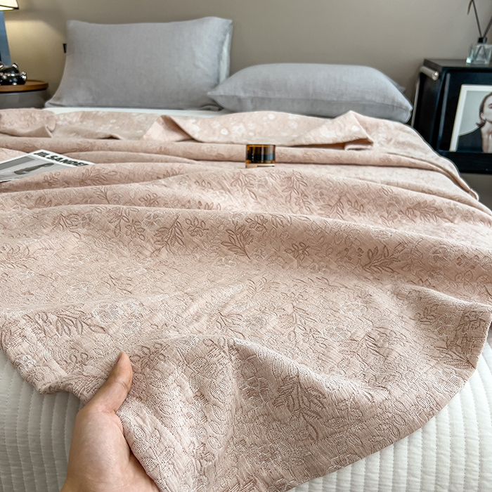 91家纺网 家纺一手货源 找家纺 世纪绒品 2025新款A类全棉纯棉三层纱多功能毛巾被盖毯床单夏被夏凉被空调被 秋韵-咖