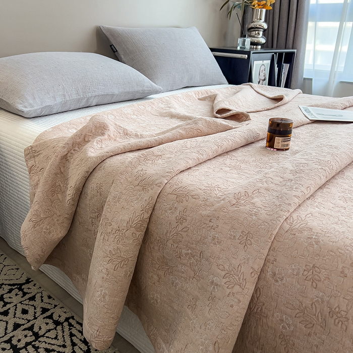 91家纺网 家纺一手货源 找家纺 世纪绒品 2025新款A类全棉纯棉三层纱多功能毛巾被盖毯床单夏被夏凉被空调被 秋韵-咖