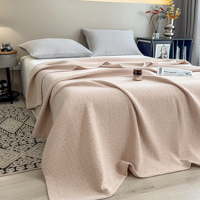 91家纺网 家纺一手货源 找家纺 世纪绒品 2025新款A类全棉纯棉三层纱多功能毛巾被盖毯床单夏被夏凉被空调被 素影-浅咖